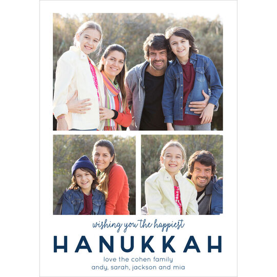 Bold Hanukkah Multi Photo Cards